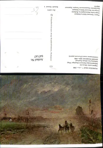 647147,Künstler Ak Munkacsy Miha Galoppierendes Fuhrwerk Landwirtschaft Berufe