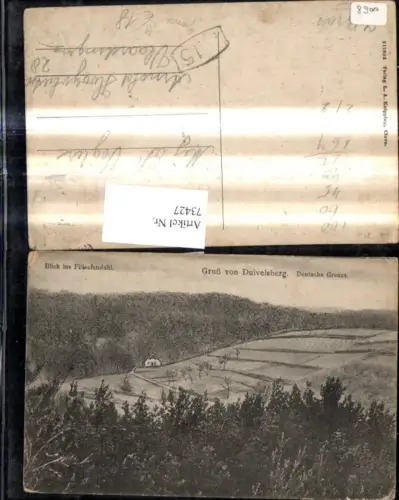 73427,Gruß v. Duivelsberg Nijmegen Nimwegen Blick a. Filisofendahl Deutsche Grenze