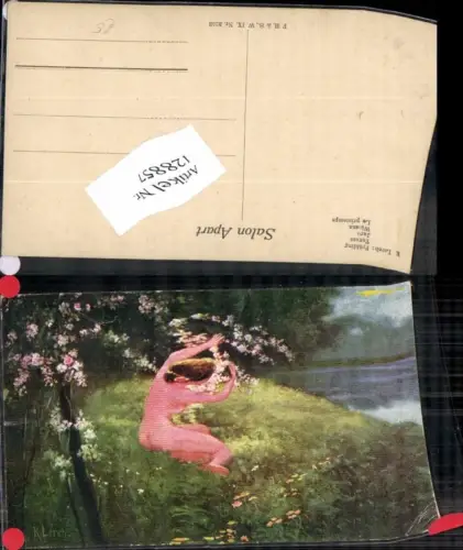 128857,Erotik K. Lerch sign. Frühling Akt Nude Rückenakt