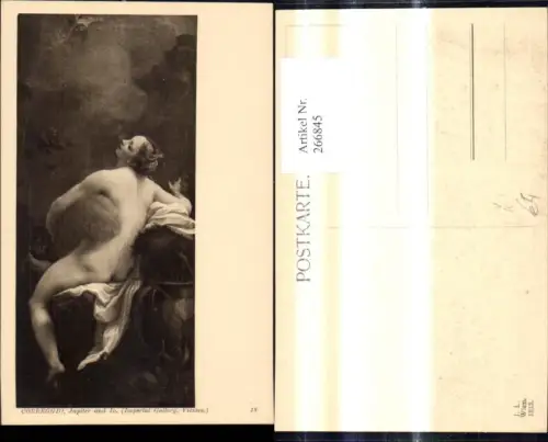 266845,Künstler Ak Correggio Jupiter u. Jo Nackte Frau Rückenakt Erotik pub J. Löwy Wien 18