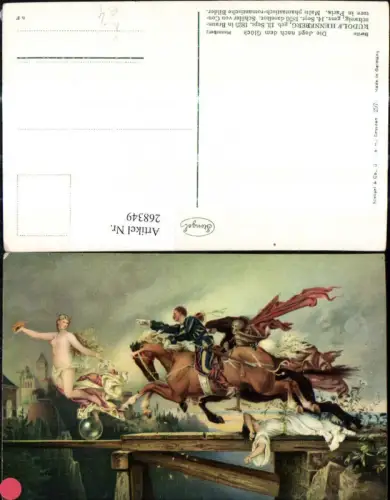 268349,Künstler Ak R. Henneberg Nackte Frau Reiter Tod Erotik pub Stengel 29749