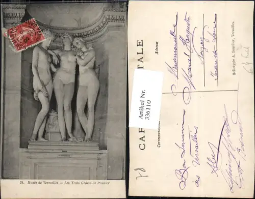 336110,Erotik Nackte Frauen Statue Musee de Versailles Les Trois Graces de Pradier