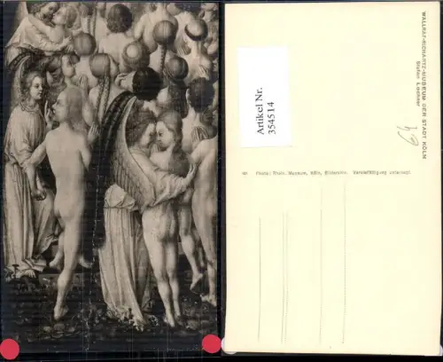 354514,Künstler Ak Stefan Lochner Nackte Frauen Akt Engel Erotik