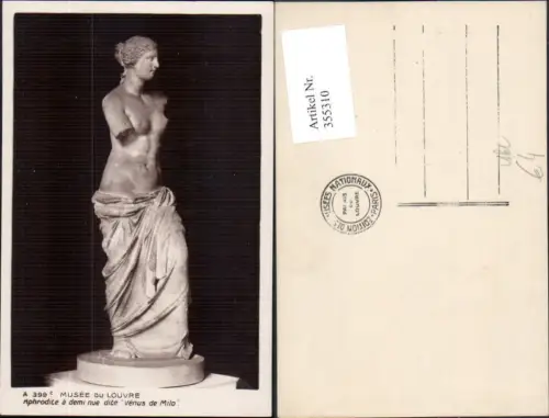 355310,Aphrodite a demi nue dite Venus de Milo Frau Statue Erotik Akt
