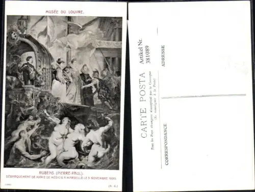 381089,Künstler Ak Pierre-Paul Rubens Debarquement de Marie de Meidicis Nackte Frauen Erotik