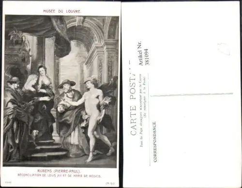 381094,Künstler Ak Pierre-Paul Rubens Reconciliation de Louis XIII et de Marie de Medicis Akt Erotik