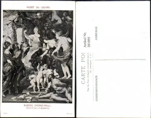 381095,Künstler Ak Pierre-Paul Rubens Felicite de la Regence Barbusige Frauen Engel Erotik