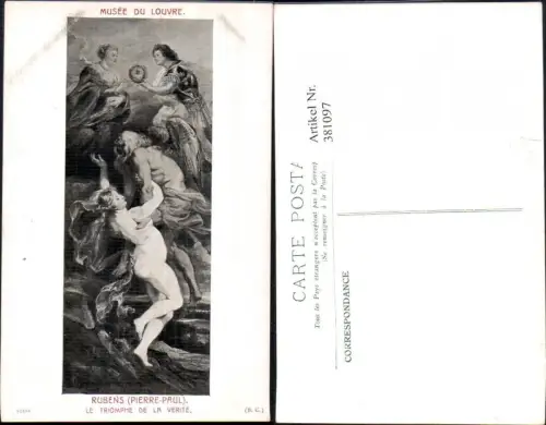 381097,Künstler Ak Pierre-Paul Rubens Le Triomphe de la Verite Nackte Frauen Erotik