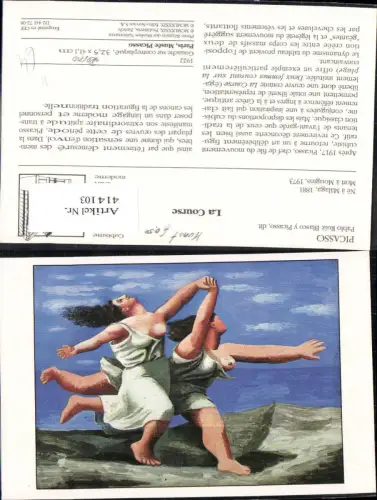 414103,Repro Künstler Ak Picasso La course Kubismus Barbusige Frauen Erotik