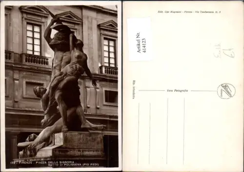 414123,Firenze Florenz Piazza della Signoria Statue Erotik