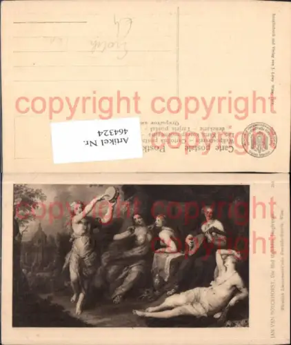 464324,Künstler Ak Jan van Boeckhorst Die fünf törichten Jungfrauen Barbusig Erotik Tanz