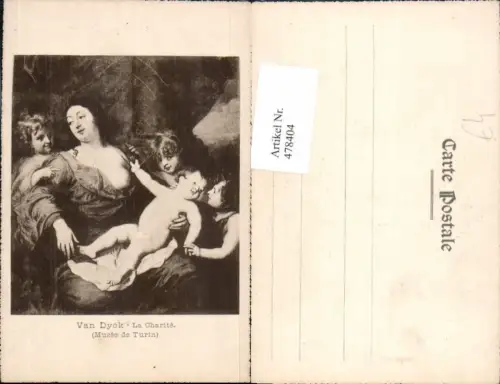 478404,Künstler Ak Van Dyck La Charite Barbusige Frau Kinder Erotik