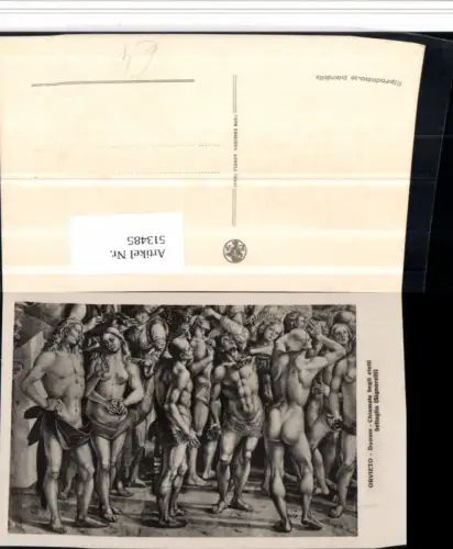 513485,Künstler AK Signorelli Chiamata degli eletti dettaglio Erotik Personen Akt