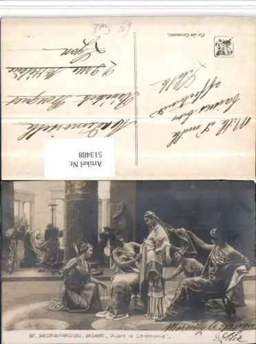 513488,Künstler AK Vasarri Avant la Ceremonie Erotik Frauen Kleider