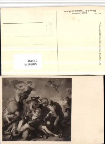 513491,Künstler AK Luca Giordano Kampf der Tugenden und Laster Erotik Akt