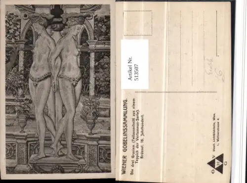 513507,Künstler AK Vertumnus Teppich Dei drei Grazien Erotik Frauen Akt