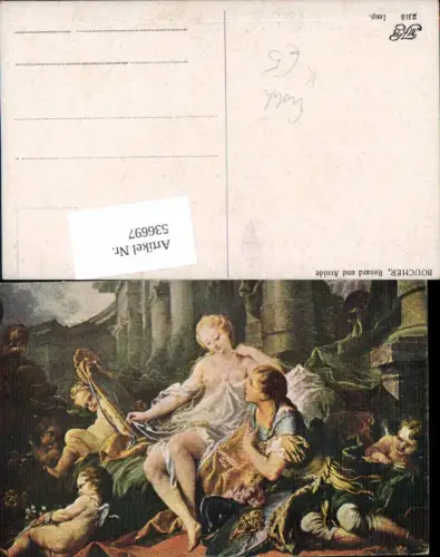 536697,Künstler AK Boucher Erotik Frau Risque Akt