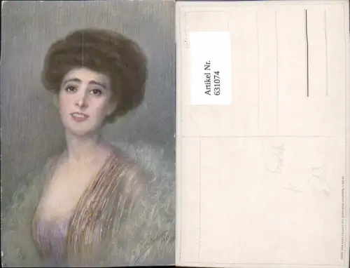 631074,Künstler Ak P. Voltoling Frau Portrait Erotik