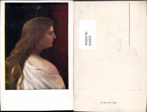 631075,Künstler Ak Frau Portrait Nackte Schulter Erotik
