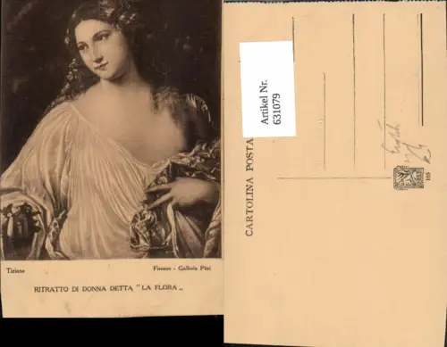 631079,Künstler Ak Tiziano Ritratto di Donna Detta La Flora Frau Erotik