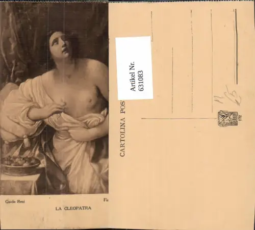 631083,Künstler Ak Guido Reni La Cleopatra Barbusig Erotik