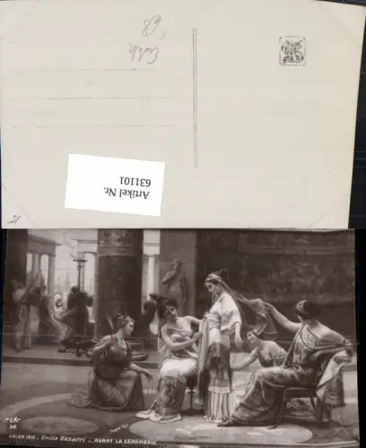 631101,Künstler Ak Emilio Vasarri Avant La ceremonie Erotik
