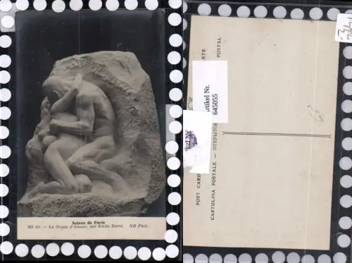 645055,Künstler AK Emile Derre Erotik Akt Salons de Paris Grotte