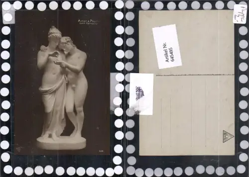 645495,Foto-AK Erotik Skulptur Akt Amor e Psyche Canova pub K Juno B 526