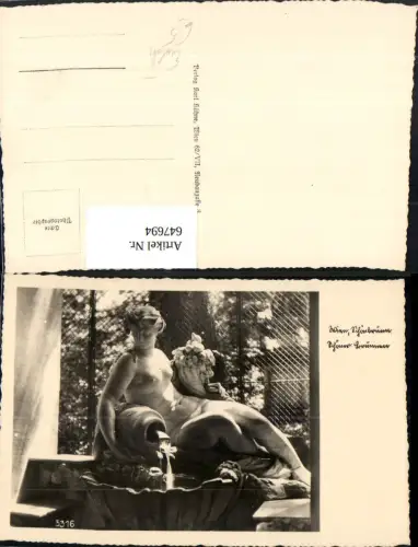 647694,Foto Ak Wien Vienna Schöner Brunnen Schloss Schönbrunn Akt Erotik