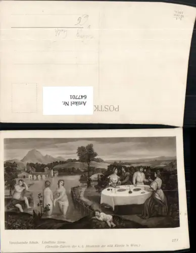 647701,Venezianische Schule Ländliche Szene Akt Baden Erotik pub J. Löwy 271
