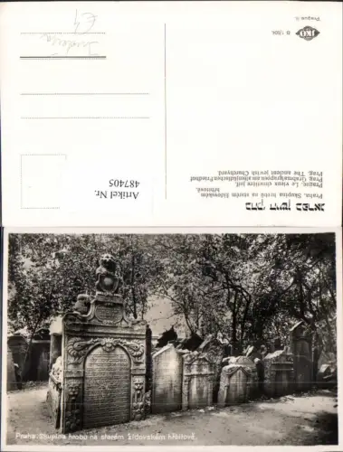 487405,Judaica Praha Prag Grabmahlgruppe am alten jüdischen Friedhof
