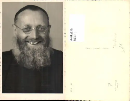 593616,Foto-AK Judaica Jude m. Kippa Brille pub Voglmayr Attersee