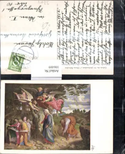106489,Künstler Ak Führich Der Gang Mariens über d. Gebirge Engel Religion