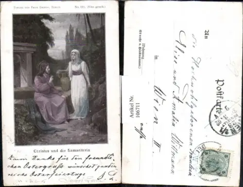 106711,Künstler Ak Religion Christus Jesus u. d. Samariterin