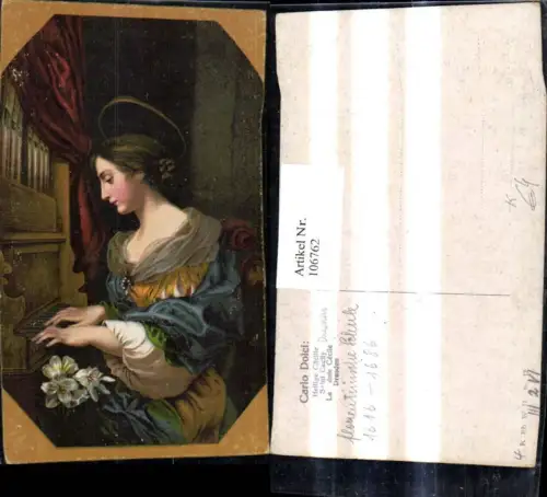 106762,Künstler Ak Carlo Dolci Heilige Cäcilie Religion