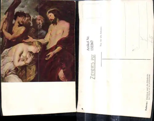 132267,Künstler Ak Peter Paul Rubens Christus u. d. Sünderin Religion pub Ottmar Zieher