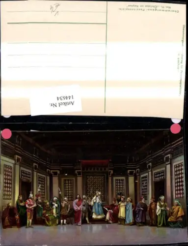 144634,Künstler Ak Oberammergauer Passionsspiele Christus v. Kaihas 11 pub Kunstverlag f. Passionsspielbilder