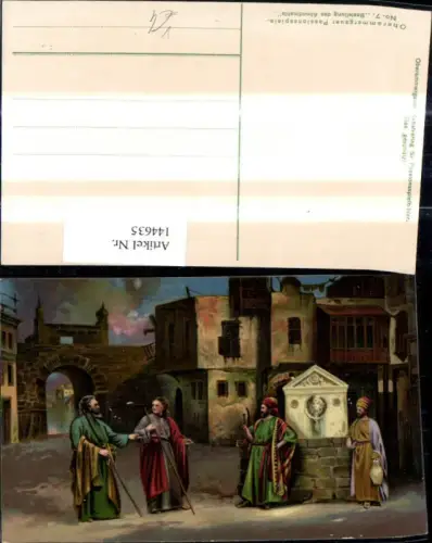 144635,Künstler Ak Oberammergauer Passionsspiele Bestellung d. Abendmahls 7 pub Kunstverlag f. Passionsspielbilder