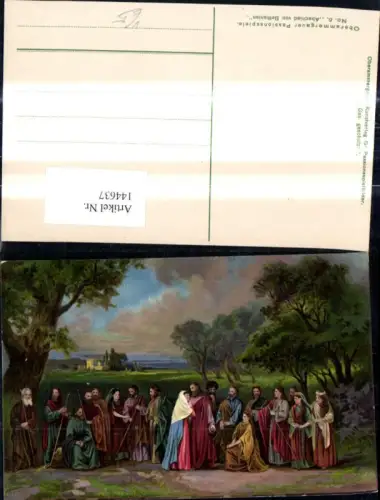 144637,Künstler Ak Oberammergauer Passionsspiele Abschied v. Bethanien 6 pub Kunstverlag f. Passionsspielbilder