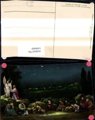 144660,Künstler Ak Oberammergauer Passionsspiele Christus a. Oelberg 9 pub Kunstverlag f. Passionsspielbilder