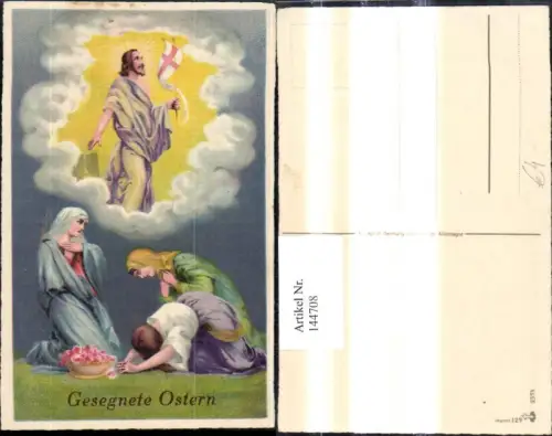 144708,Künstler Ak Jesus i. Wolke Frauen i. Gebet Gesegnete Ostern Religion