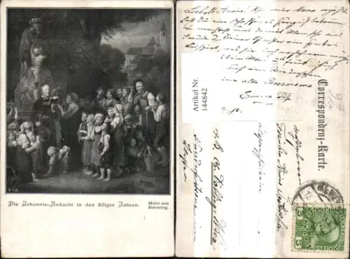 144842,Künstler Ak Johannisandacht i. d. 50iger Jahren Motiv a. Sievering