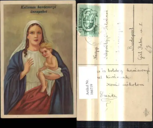 166719,Künstler Ak Heilige Maria m. Jesuskind Jesus Heiligenschein Religion