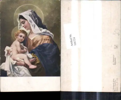 166724,Künstler Ak I. Bernard Madonna Mater Amabilis Religion Jesuskind Heiligenschein