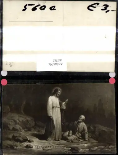 166786,Künstler Ak Jesus m. Mann Religion