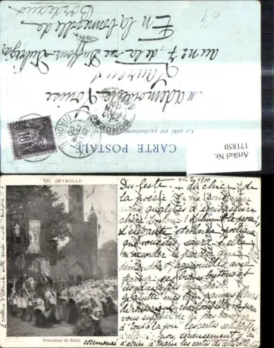 171850,Künstler Ak Th. Deyrolle Procession du Matin Religion