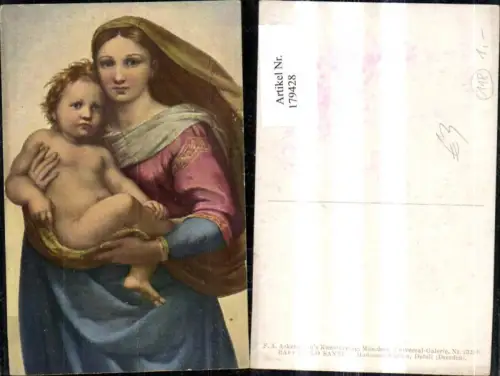 179428,Künstler Ak Raffaello Santi Religion Madonna Sixtina pub Ackermann 2329 b