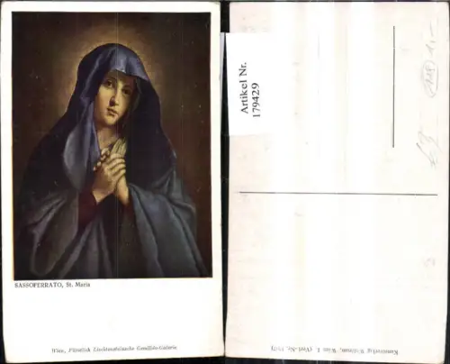 179429,Künstler Ak Sassoferrato Religion St Maria Hl Maria