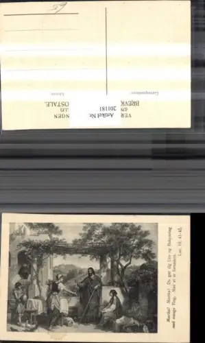 201181,Martha Jesus Christus Stock Hund Tauben Religion Luc. 10, 41-42