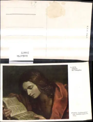 216672,Künstler Ak G. Reni Johannes der Evangelist Religion
